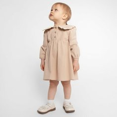 Школьный сарафан Minaku MINAKU: Cotton collection BABY, размер 92/98, бежевый