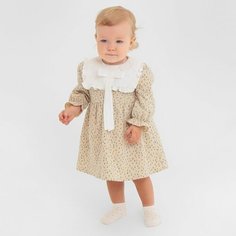 Сарафан Minaku MINAKU: Cotton collection BABY, размер 92/98, бежевый/белый