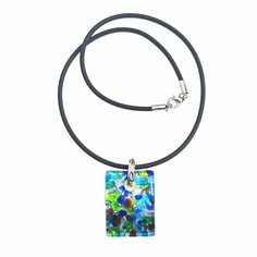 Подвеска arte di murano, муранское стекло, бирюзовый, бордовый, синий, зеленый