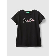 Футболка UNITED COLORS OF BENETTON, размер 150, черный