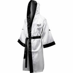 Халат боксерский Everlast, размер M, белый/черный