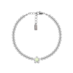 Браслет Oh Mary Did, жемчуг Swarovski синтетический, гематит, 1 шт., размер 16 см, размер one size, зелeный