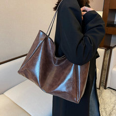 Сумка тоут , коричневая Guangzhou Top Quality Leather Products
