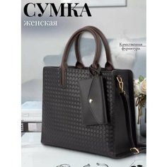 Сумка тоут KAZARINOFF, фактура рельефная, черный