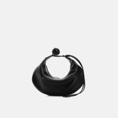 Сумка багет МАКЕЙ, фактура зернистая, черная