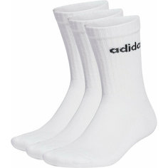 Носки adidas Linear Crew Cushioned Socks 3 Pairs, комплект, 3 пары, размер XS, белый