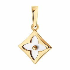 Подвеска SOKOLOV, красное золото, 585 проба, перламутр