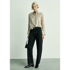 Джинсы MANGO, размер 38 EU, Черный деним