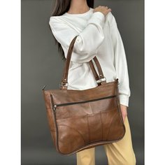 Сумка тоут , фактура гладкая, светло-коричневый Unvers Leather Istanbul