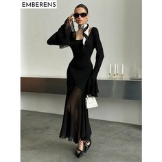 Платье EMBERENS Весна-лето 2025, размер M, черный