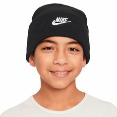 Шапка бини NIKE Peak Beanie для детей, размер OneSize, черный