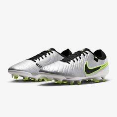 Бутсы NIKE, размер 9 US, серебристый