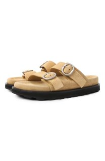 Замшевые шлепанцы Jil Sander