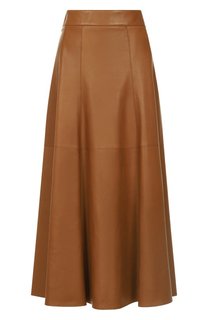 Кожаная юбка Saint Laurent