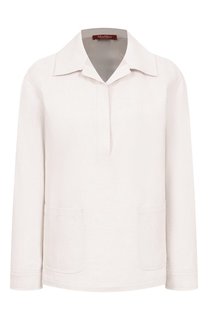 Рубашка из хлопка и льна Max Mara Studio