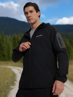 Куртка софтшелл мужская Columbia Tall Heights II Hooded Softshell, Черный