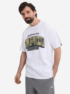 Футболка Camo Logo Alpha Industries, Белый