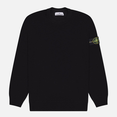 Мужской свитер Stone Island Soft Organic Micro Stitch, цвет чёрный, размер S