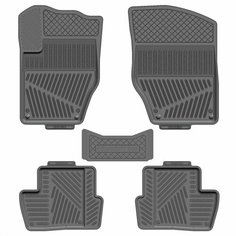 Коврик салонный резиновый (черный) для Peugeot 308 (08-13) (Борт 4см) Rezkon