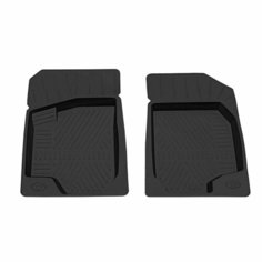 Коврик салонный резиновый (черный) для Opel Astra H (04-14) (передний ряд сидений) (Борт 4см) Rezkon