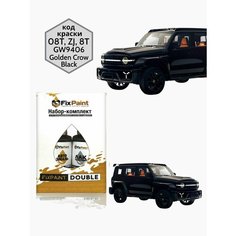 Подкраска TANK 300, код 8T, ZJ, GW9406, Golden Crow Black, набор FixPaint Double, краска и лак для подкраски сколов и царапин