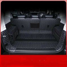 Для Chery Jetour T2 2023 2024, кожаные коврики в багажник, прочный багажник, внутренняя крышка багажника, автомобильные аксессуары, Chery Jetour T2, full set black beige We.She.U