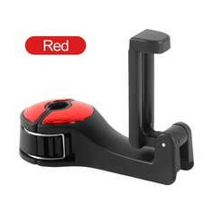 2 в 1, крючок для заднего сиденья автомобиля, портативная вешалка для подголовника авто сиденья, крючок для хранения, кронштейн для мобильного телефона, зажим для сумки, Red нет