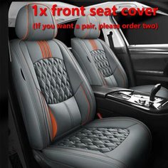 Кожаные чехлы для автомобильных сидений для Chevrolet Cruze Captiva Cobalt Onix Sail Sonic Aveo Lacetti Orlando, аксессуары для передних и задних сидений, Gray Orange Front Sogloty