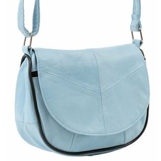 Сумка кросс-боди , фактура гладкая, небесно-голубой Unvers Leather Istanbul