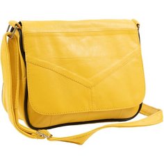 Сумка кросс-боди , фактура гладкая, желтый Unvers Leather Istanbul