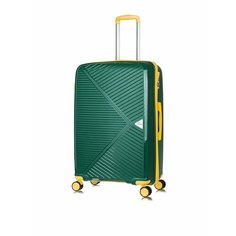 Чемодан Lcase Lyon, 113 л, размер L, темно-зеленый