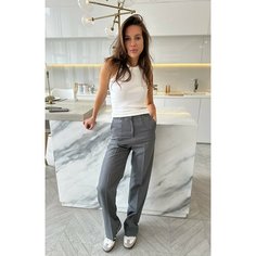 Брюки классические DEBORA ROSE классические клеш, размер M, серый
