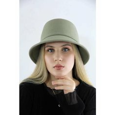 Шляпа МИР ШЛЯП для женщин, размер 56, оливковый