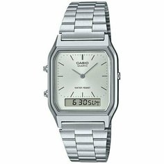 Наручные часы CASIO, белый, серебряный