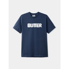 Футболка Butter Goods Rounded Logo Tee, размер S, темно-синий