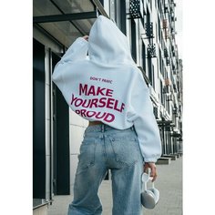 Худи Dont Panic, размер ONE SIZE (42-44), , белый