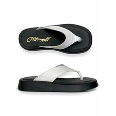 Шлепанцы PLATINUM WORLD, размер 39, белый/черный