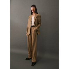 Брюки MANGO, размер 38 EU, коричневый