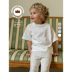 Футболка рубибуби новая коллекция, футболка оверсайз, размер 92-98р, белый