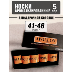 Носки Ароматизированные мужские носки с нано серебром, комплект, 5 пар, размер 41-46, черные Нет бренда