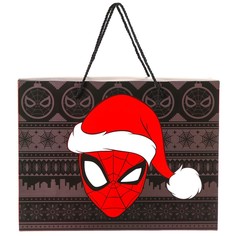 Пакет-коробка happy new year 15х40х30 см, человек-паук Marvel
