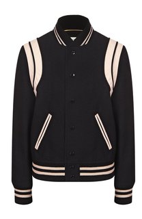 Шерстяной бомбер Saint Laurent