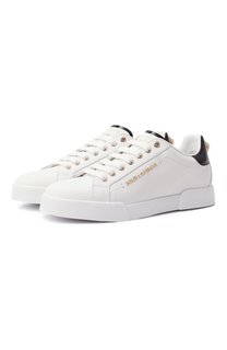 Кожаные кеды Portofino Dolce & Gabbana
