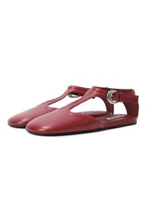 Кожаные балетки Mary Jane Jil Sander