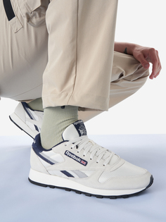 Кроссовки мужские Reebok Classic Leather, Бежевый