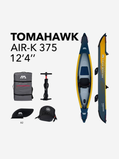 Надувной каяк "Tomahawk AIR-K 375" 375x72см, насос, сиденье, киль, рюкзак, до 128кг, Мультицвет Aqua Marina