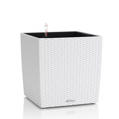 Кашпо с автополивом Lechuza "Cube Cottage Complete white" , 30x30xH30 см белый