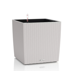 Кашпо с автополивом Lechuza "Cube Cottage Complete light grey" , 50x50xH54 см светло-серый