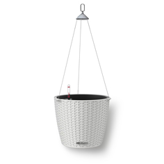 Кашпо с автополивом Lechuza "Nido Cottage Complete light grey" , D27xH23 см светло-серый
