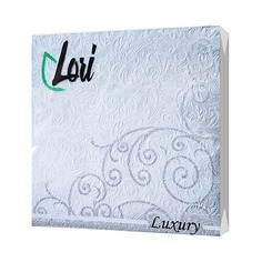 Салфетки Lori Luxury Серебро бумажные 3х-слойные 33х33 см, 16 шт
